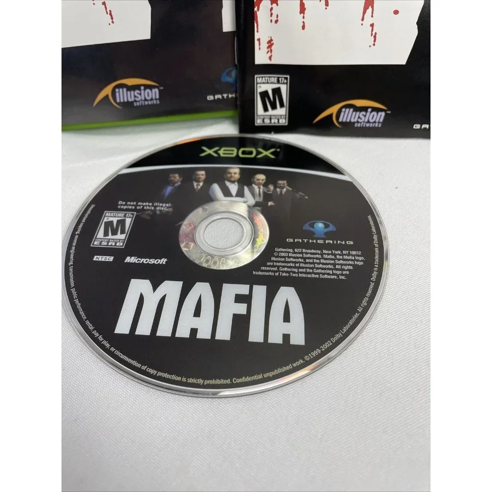 Mafia Microsoft Xbox 2004 Game Mature 17+ - Tested - Works Great!